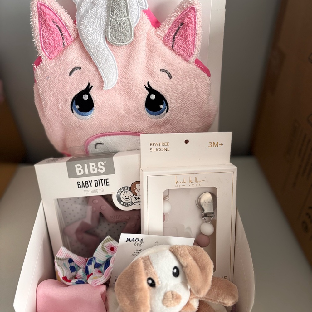 Pink Unicorn Baby Gift Set
